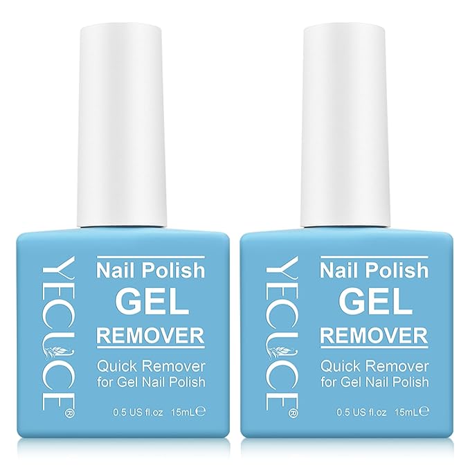 2 PCS Gel Nail Polish Remover, Nail Polish Remover Gel Polish Remover for 2-3 Minutes Quick & Easy Remove No Need for Foil, Soaking or Wrapping