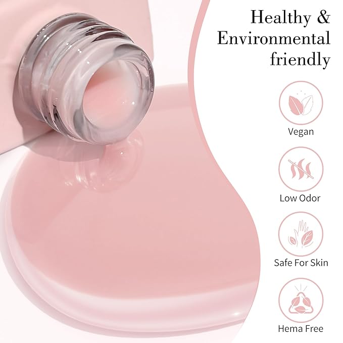 CANNI Rubber Base Gel – 9ml Nude Base Coat Gel, Natural Cover Strengthening for Weak Nails, Soak Off UV LED for DIY Salon Manicure