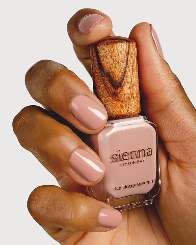 Sienna Byron Bay Rosie, Dusty Pink Natural Nail Polish, Long-Lasting, Vegan & Cruelty-Free, 10ml – .34 fl oz.