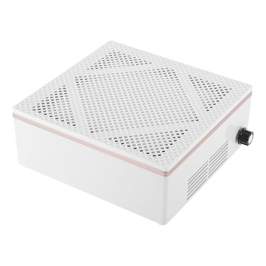 VOCOSTE Nail Dust Collector, 60W Nail Vacuum Dust Collector, Low Noise Nail Fan Dust Collector, Dust Collector Nail Tech, for Manicure Acrylic Gel Nails Polishing, White