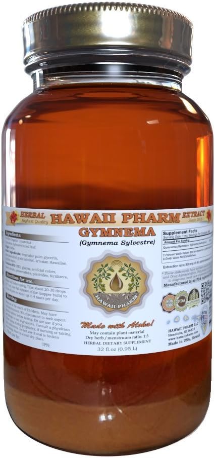 Hawaii Pharm Gymnema (Gymnema Sylvestre) Liquid Extract 32 oz