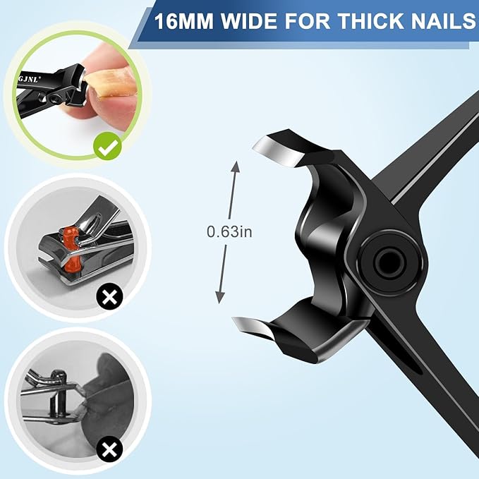 Toenail Clippers for Seniors Thick Toenails, Stocking Stuffers Gifts for Men Women, Angled Head Long Handle Toe Nail Clippers for Men with Wide Jaw Opening, Christmas Xmas Presents Gifts for Adults