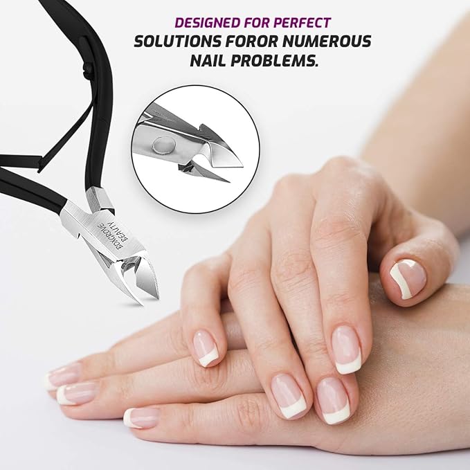 Professional Cuticle Cutter & Pusher Trimmer Manicure Tools with Double Spring– Perfect Nail Care Tool for Manicure & Pedicure Beauty at Home/Spa/Saloon