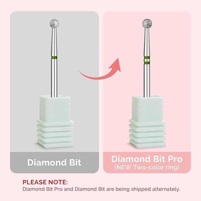 MelodySusie 4mm Ball Shape Cuticle Clean Nail Drill Bit 3/32'', Professional Safety Carbide Diamond Under Nail Cleaner for Cuticle Dead Skin Nail Prepare, Beginners Bits, Series Bit-S, Coarse