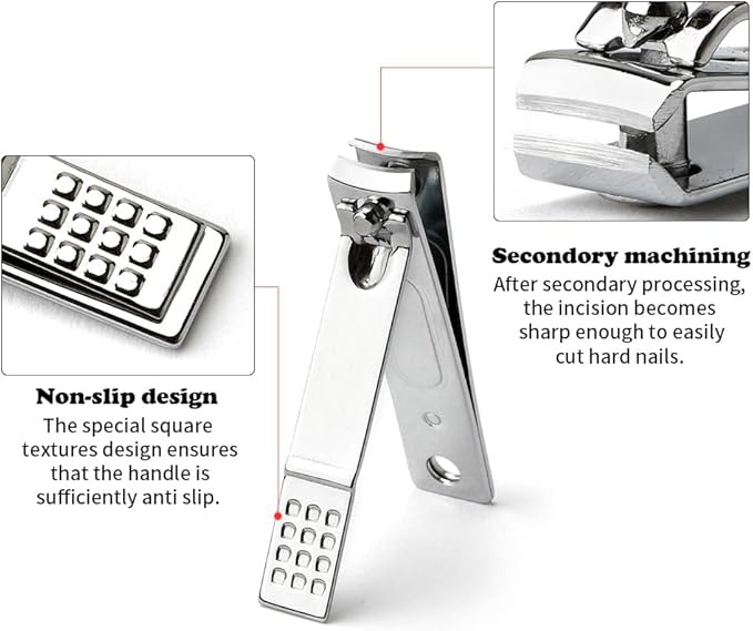MDOZQ Nail Clippers Manicure Kit for Men & Women, 8 in 1 Personal Care Set, Silver Metal Nail Care Kit, Professional Grooming Tools
