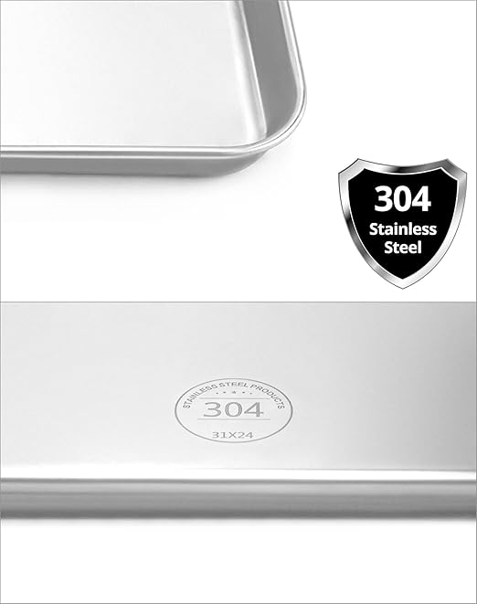 QWORK Stainless Steel Surgical Tray, for Medical Instruments, Tattoo, Surgical Supplies,12 3/16 x 9 7/16 x 1 inch, 2 Pack