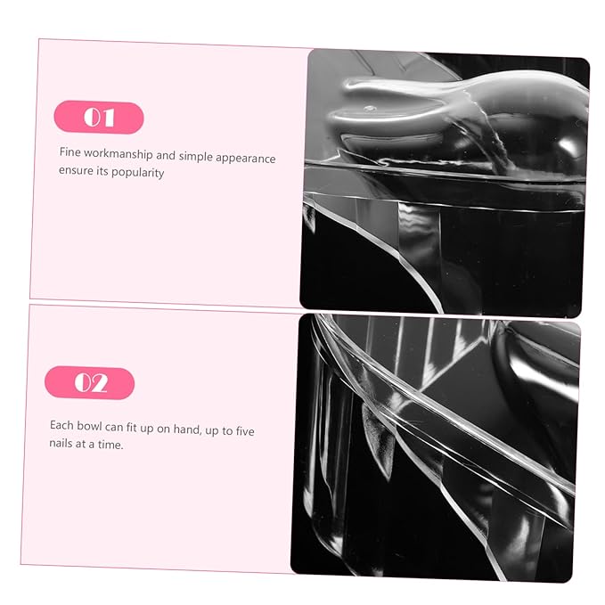 SAFIGLE Manicure Bowl Set Nail Soak off Basin Soften Cuticles Nail Tips Soaking Bowl Artistic