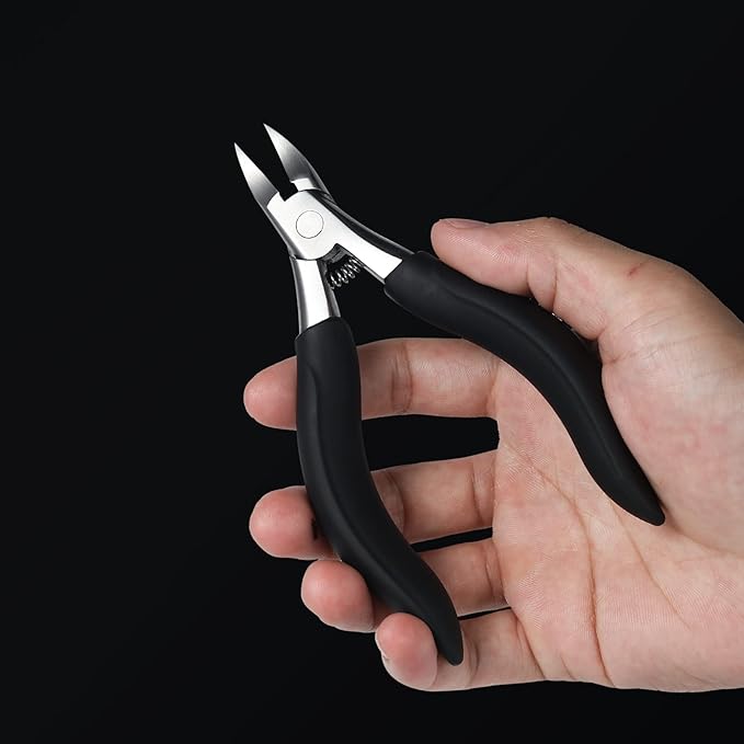 BEZOX Ingrown Toenail Clippers - Precision Thick Toe Nail Clipper for Ingrown and Curly Nails, Comfort Grip Fingernail Clipper, Ergonomic Handle Toenail Scissors for Seniors