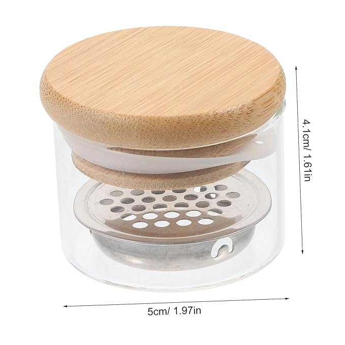Veemoon Nail Soaking Bowl Glass Nail Dish Cup French Manicure Gel Polish Holder