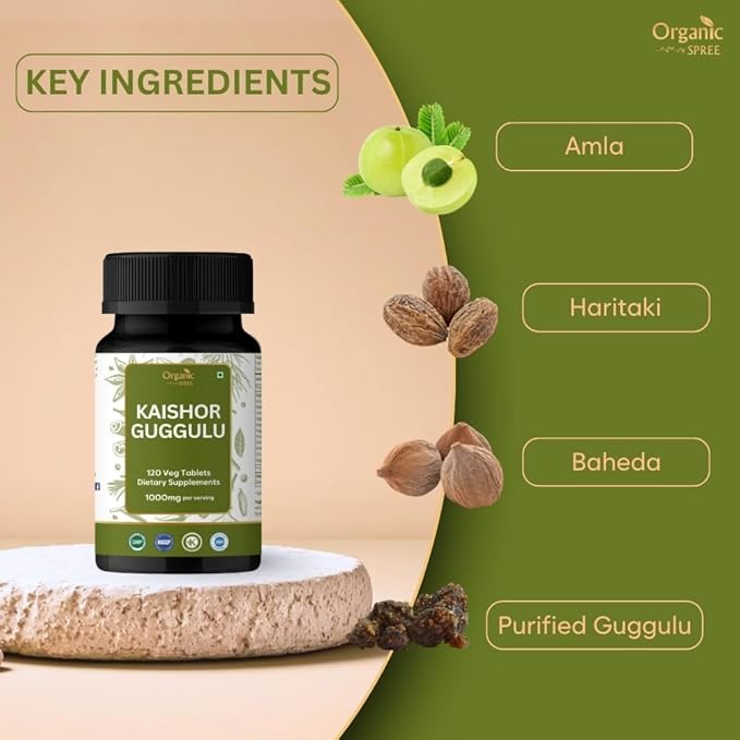 Kaishor Guggulu 120 Tablets - Supports Healthy Joints* - Ayurvedic Formulation - Certified and Vegetarian (1)