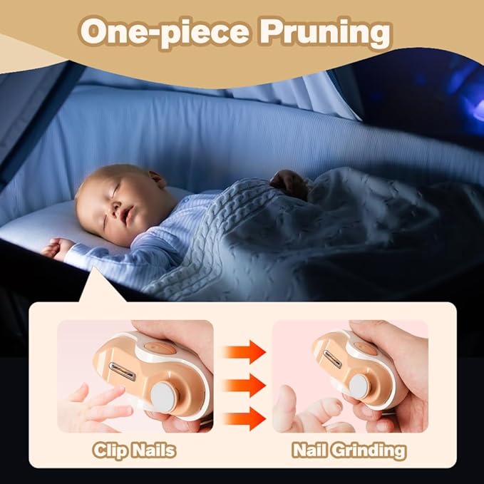 2 in 1 Electric Polishing Automatic Nail Clippers, 2025 New Electric Nail Trimmer with 2 Adjustable Speeds Automatic Electric Nail Clipper with Polishing for Seniors Adults Kids (Red)