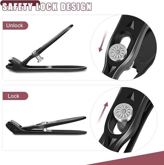 Toenail Clippers for Seniors Thick Toenails with Angled Wide Opening, Large Nail Clippers for Men Thick Nails, Heavy Duty Long Handle Nail Cutter Fingernail Clipper Gifts for Men Women