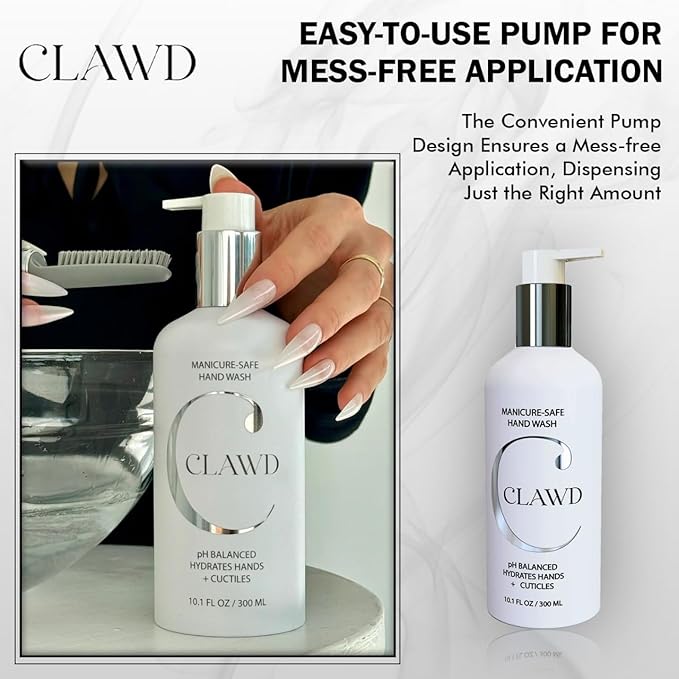 Manicure-Safe Hand Wash for Women - Gentle Hand Soap with Moisturizing Formula - Ideal for Maintaining Manicures, Premium Hand Soaps for Soft and Clean Hands | 300ml/10.14floz