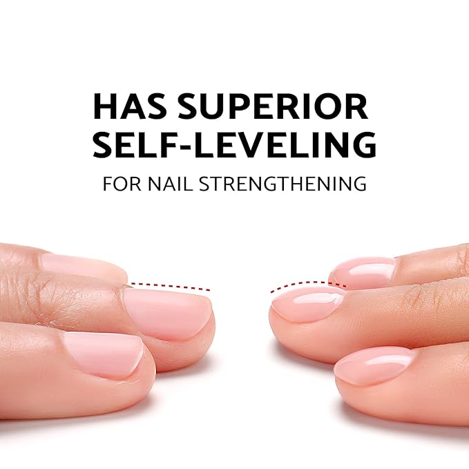 AIMEILI Rubber Base Gel Nail Polish, Hema Free, Cruelty Free, Vegan, Builder Nail Gel Base Coat Soak Off Nail Art Design - RB1015 8ml