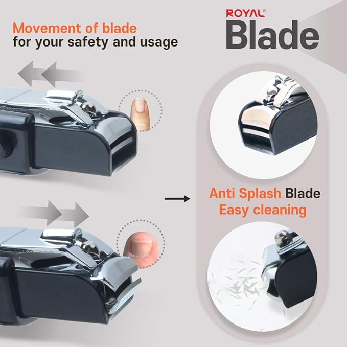 [Made in Korea] ROYAL Smart Nail Clipper with Multi-Features SMC-17, Catcher (Black & Magnifier)
