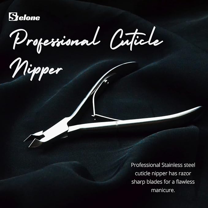 Cuticle Nippers Sharp Cuticle Trimmer Stainless Steel Cuticle Clippers Pedicure Manicure Nail Tool for Fingernails and Toenails