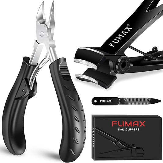 Toenail Clippers for Thick Toenails, Nail Clippers for Seniors with 15mm Wide Jaw Opening, Large Heavy Duty Toe Nail Clippers, Sharp Fingernail Clipper Nail Cutter Gifts for Men Women Dad Mom Him