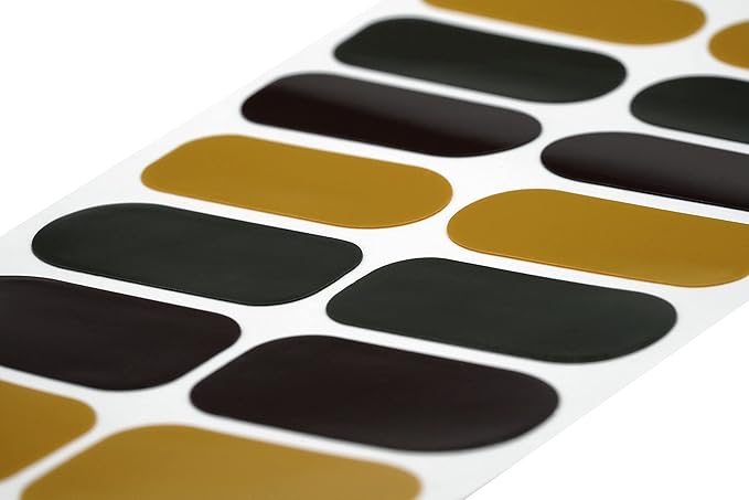 | 20 Exquisite Gel Nail Polish Strips w/Application Accessories - No UV/LED Lamp Required (Autumn Shades)
