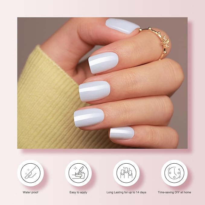 Semi Cured Gel Nail Strips - 30PCS Stickers for UV Light, Long-Lasting Wraps, Salon-Quality Semi Cured Nail Stickers, 2 Week Wear, Easy DIY Gel Manicure - Candy Crush