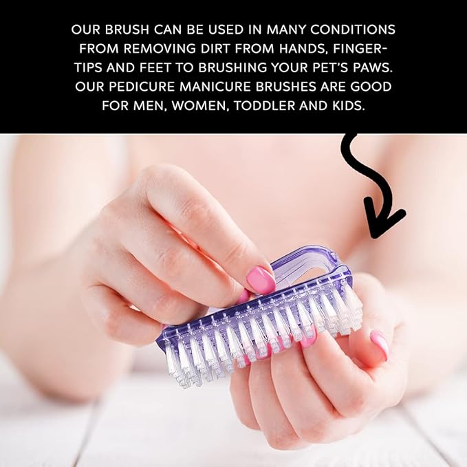 DreamCut Handle Nail Brush - Fingernail Brush Cleaner, Hand Scrub Cleaning Brush