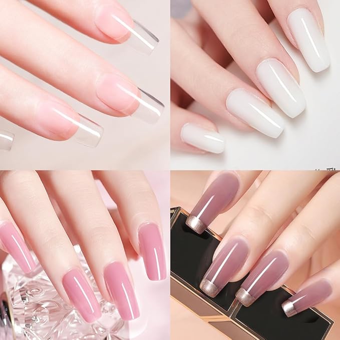 VENALISA Builder Nail Gel, 50ml Clear Hard Gel for Nails Extension Gel Nail Polish Jelly Strengthener Gel Polygel Nail Art Manicure
