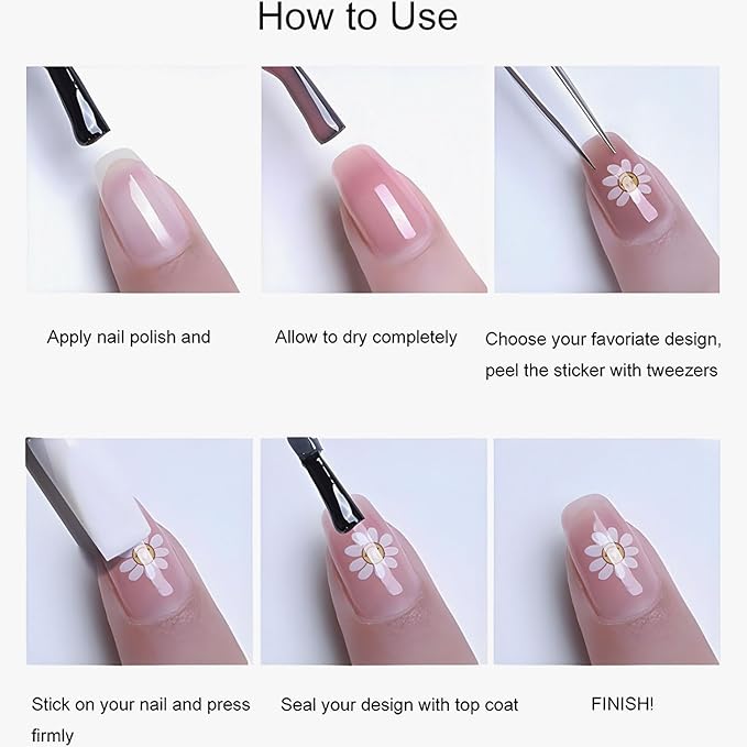 12 Sheets Star Nail Art Stickers Gold Nail Stickers for Nail Art 3D Self-Adhesive Heart Flower Nail Decals Gold Nail Supplies Design Manicure Supplies for Women