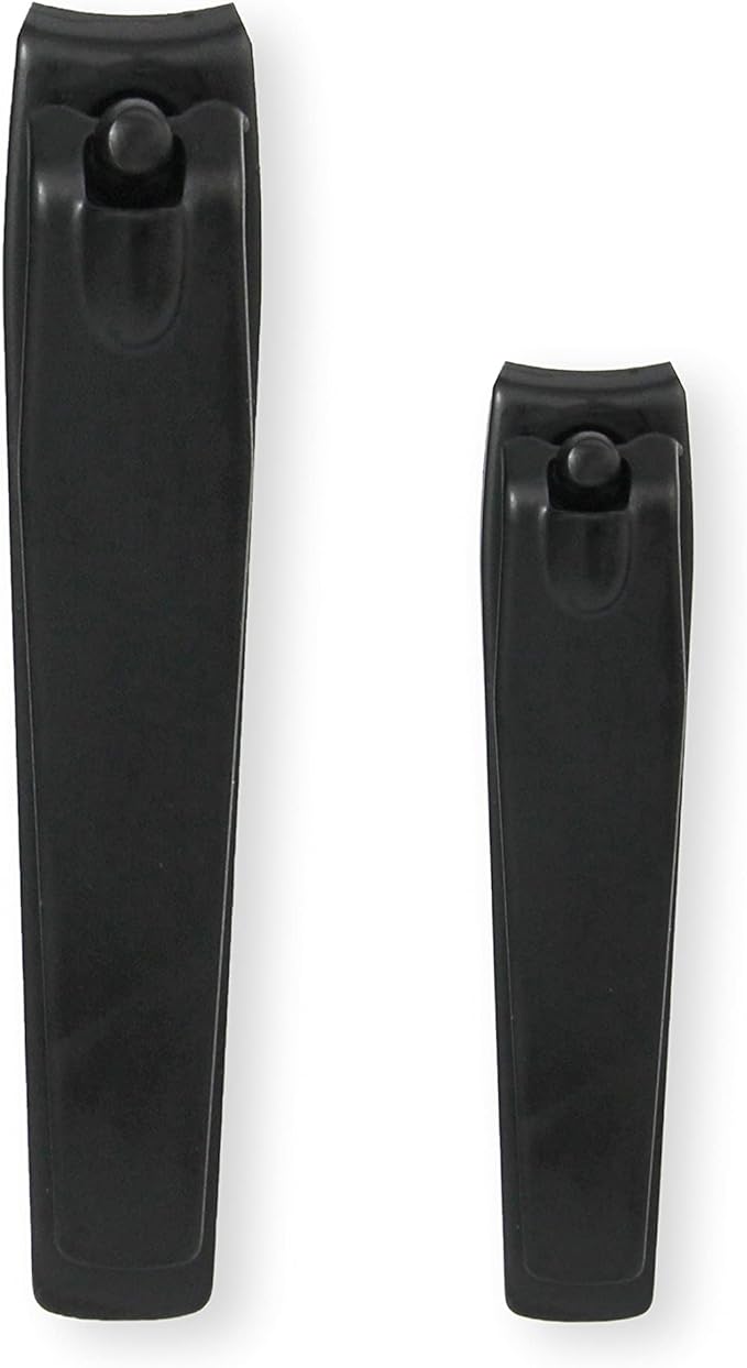 Amazon Basics Toenail Clipper and Fingernail Clipper Set, Black