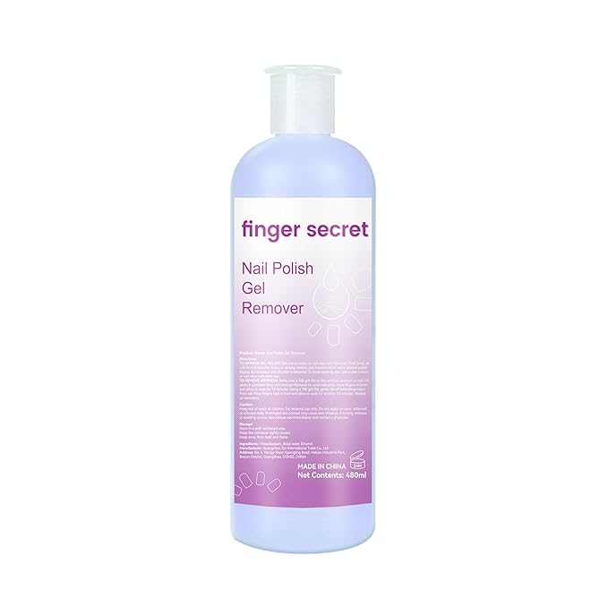 Nail Remover Gel Polish,finger secret Nail Polish Gel Remover 480ML,Gel Polish Remover for Nails,Professional Gel Nail Polish Remover Liquid Quickly & Easily & Effectively Remove Polish Gel