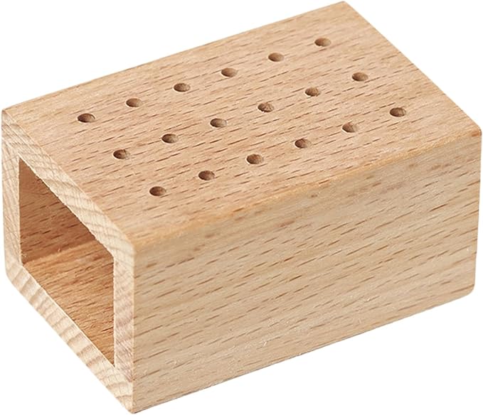 Wooden Nails Drill Grinding Bit Holder Professional Nails Polish Head Storage Display Stand Nails Drill Bits Organizers