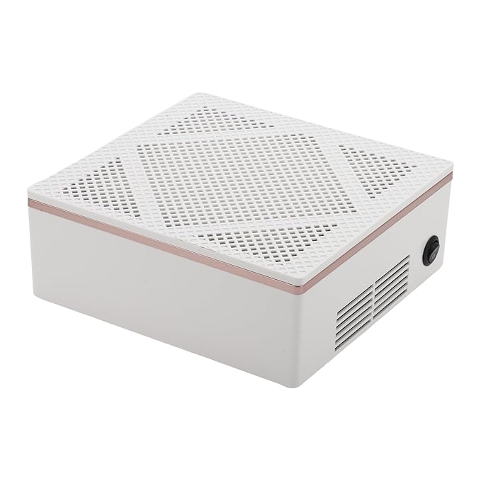 VOCOSTE Nail Dust Collector, 60W Nail Vacuum Dust Collector, Low Noise Nail Fan Dust Collector, Nail Duster Collector, for Manicure Acrylic Gel Nails Polishing, White