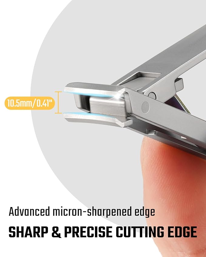 KeyUnity KN02 Keychain Nail Clippers, Foldable Stainless Steel Fingernail Cutter for Travel & Everyday Carry