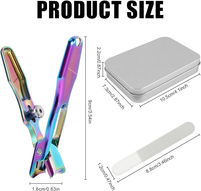 German Nail Clippers for Men, Ultra Sharp Heavy Duty Nail Clippers for Thick Nails with Wide Mouth, Portable Anti Splash Stainless Steel Finger Nail Clippers with Catcher for Women Seniors (Colorful)