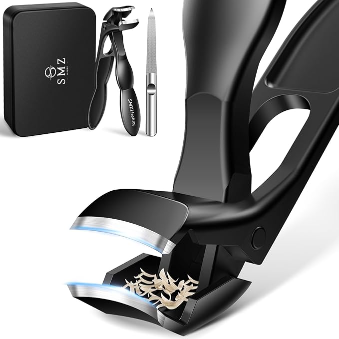 Stocking Stuffers for Men 2025 Toenail Clippers for Men Thick Toenails, Angled Head Toe Nail Clippers for Women, Sharp Heavy Duty Fingernail Clipper