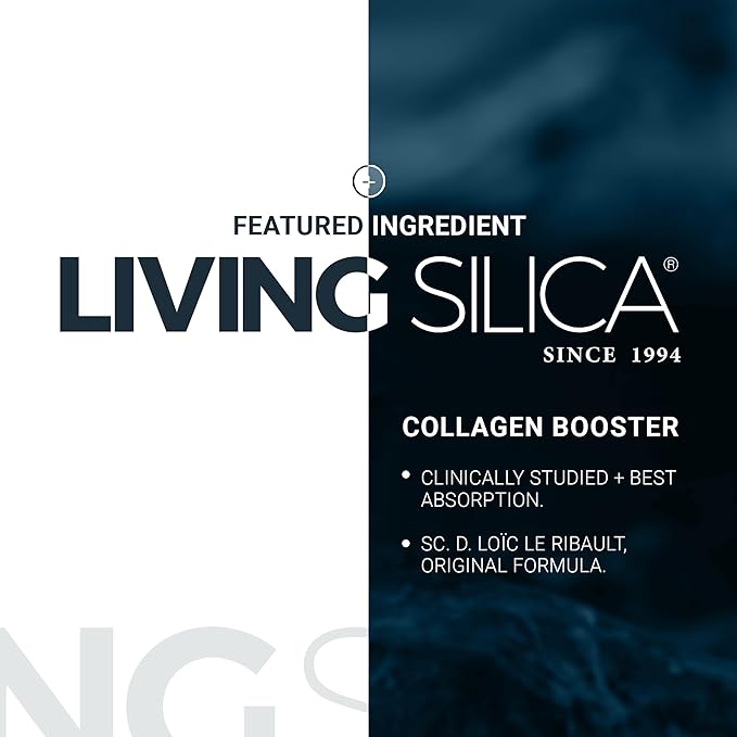 Orgono Living Silica Collagen Booster | Vegan Mineral-Based Silica Supplement | Supports Healthy Collagen & Elastin Production for Joint & Bone Support, Glowing Skin, Strong Hair & Nails | 33.8 Fl Oz