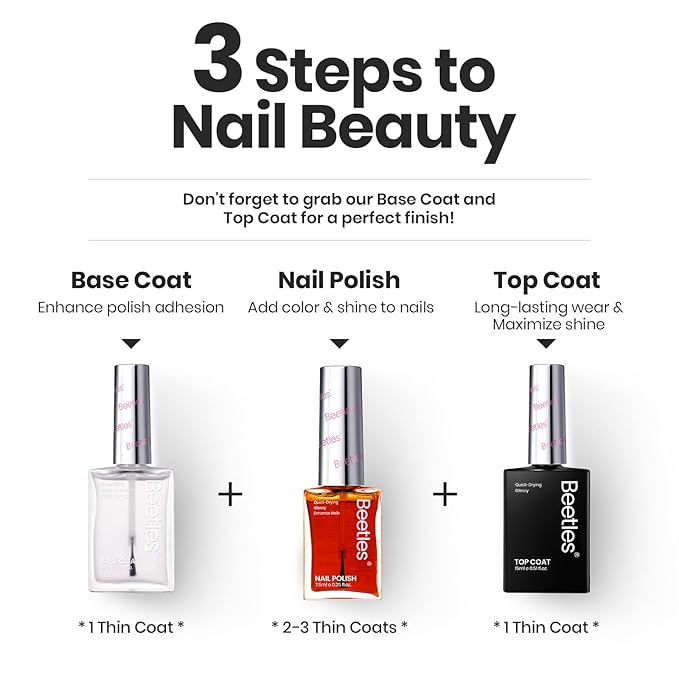 Beetles Fall Nail Polish Set - Golden Harvest 6 Colors Quick Drying Long-Lasting Burgundy Brown Red Jelly Glitter Christmas Nail Polish for DIY At-Home Manicure Christmas Gift for Women