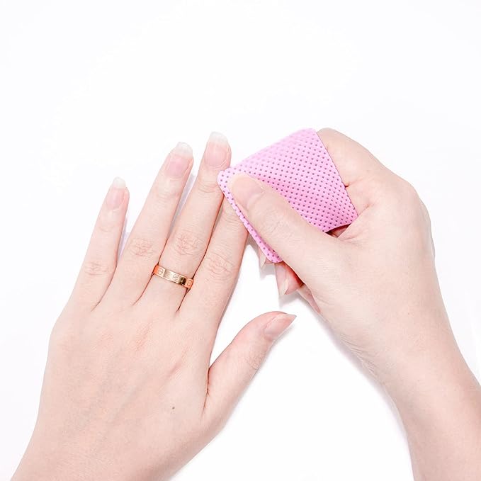 Pink Lint Free Nail Wipes- 540PCS Super Absorbent Nail Polish Remover Pads- Disposable Lint Free Wipes for Nail Polish Removal, lash Extensions Application, Nail Care