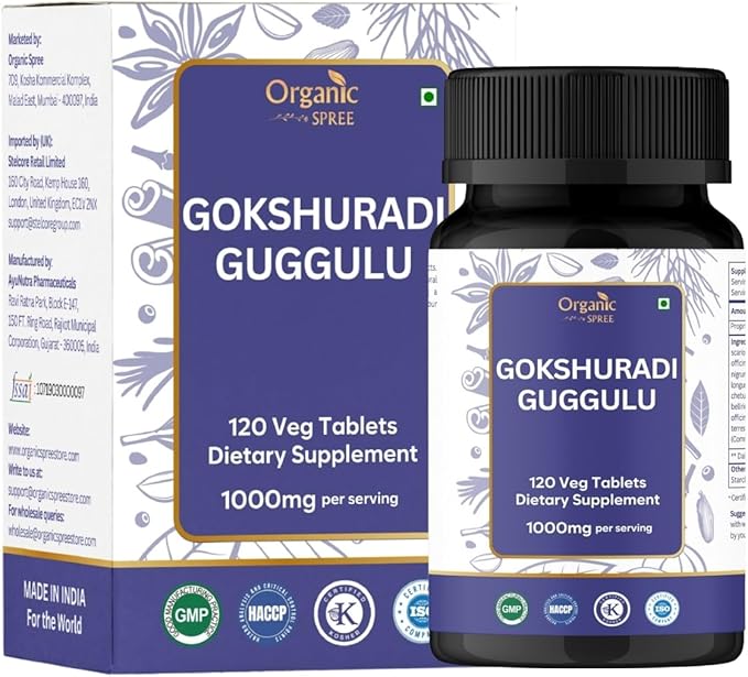 Gokshuradi Guggulu 120 Tablets - May Support Urinary, Bladder Health* - Ayurvedic Formulation - Certified and Vegetarian (1)