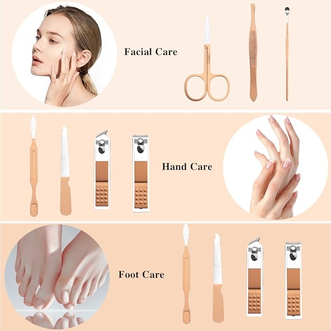 Manicure Set Women,Easter Gifts for Women,Nail Fingernail Clippers Set,Travel Nail Care Grooming Kit,Manicure and Pedicure Tools Kit for Parents Friends Colleagues Partners Gifts