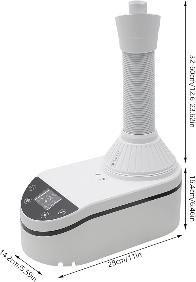 Professional Nail Dust Collector, 230W Powerful Dust Vacuum Cleaner, Nail Dust Collecting Machine with Dust Hose and Cover,Led Spotlight, for Nail Art, Veneer, Nail Care, Crafting