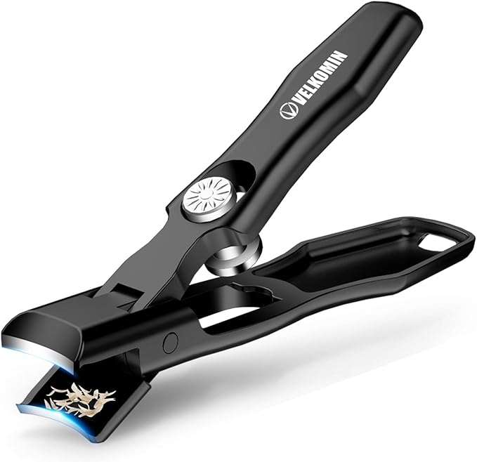 Heavy Duty Nail Clippers for Men with Catcher, Toe Nail Clippers for Thick Nails, Wide Opening, Self Collecting, Ultra-Sharp and Durable EDC Fingernail Toenail Clippers for Men and Women