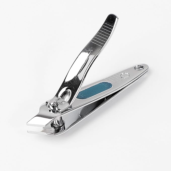 uxcell 6 PCS Sharp Nail Clippers Set, Metal Slanted Edge Toenail Clippers, Silver Tone Fingernail Clipper, Manicure Tool Pedicure Nail Clipper Cutter for Men Women Nail Cleaner