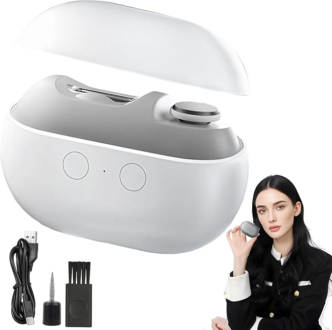 2 in 1 Electric Nail Clippers for Seniors, 2025 New Electric Polishing Automatic Nail Clippers, Electric Nail Trimmer for Fingers and Toes with 2 Adjustable Speeds for Senior Adults (White)