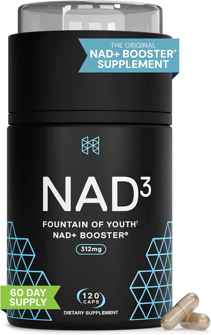 HPN NAD3 Clinical NAD+ Booster, Cellular Health & Natural Energy - NAD Supplement for Healthy Aging, Metabolic Support, NRF2 & Longevity, Nicotinamide Riboside & NMN Alternative, 120ct, 60-Day Supply