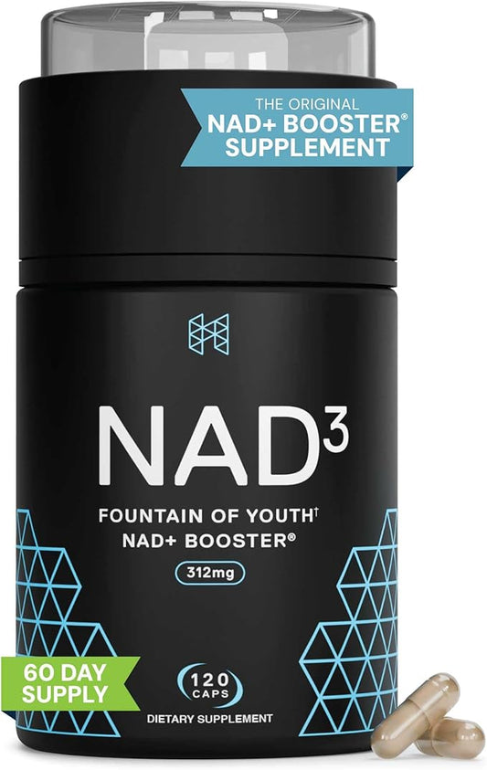 HPN NAD3 Clinical NAD+ Booster, Cellular Health & Natural Energy - NAD Supplement for Healthy Aging, Metabolic Support, NRF2 & Longevity, Nicotinamide Riboside & NMN Alternative, 120ct, 60-Day Supply