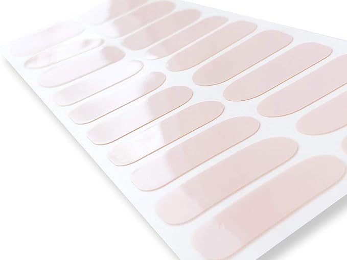 | Nail Polish Strips | 20 Stylish Strips | Brighter, Thicker, Tougher | Includes Cuticle Stick, Nail File, & Nail Wipes (Light Pink)