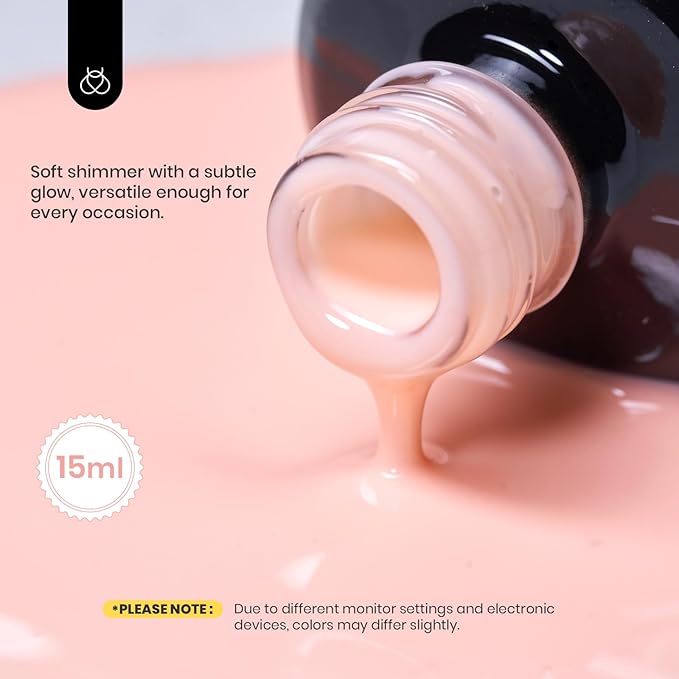 Beetles Builder Gel for Nails,0.5 oz 7 in 1 Nail Thickening Strengthening Building Apex for Beginner DIY Salon at Home,Nude Builder Nail Gel,UV & LED Lamp Cured Needed