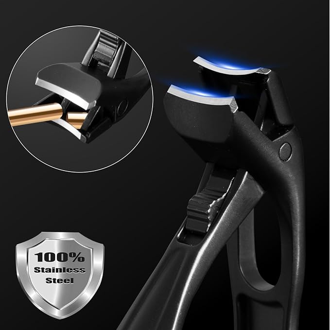 Ultra Wide Nail Clippers, Suitable for The Elderly and Pregnant Women, Professional Sharp Stainless Steel Nail Clippers, Anti Splash self Collecting Nail Room, Suitable for Thick or Hard Nails