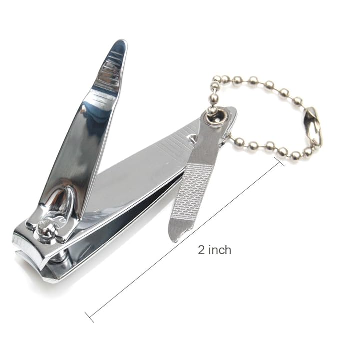 (3 Pack) Sharp Sturdy Nail Clippers Set with Nail File Toenail & Fingernail Clippers Nail Cutter Clipper Gift Set for Men and Women (A)