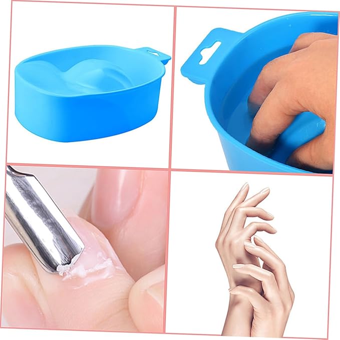 Soak off Nail Remover Pedicure Tub Nail Art Bowl Blue Rectangular Manicure Tool