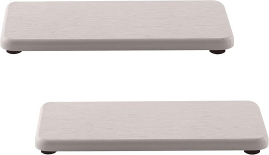 2 Pcs Water Absorbing Stone Trays, Kitchen/Bathroom Sink Soap Dish, Diatomite Tray Used for Hand Soap & Cosmetic Bottles in The Modern Home, 3.5" W x 7.1" L, White